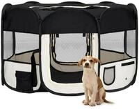 vidaXL Hundezwinger 125 x 125 x 61 cm Faltbarer Welpenlaufstall f&uuml;r Hunde...
