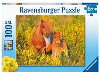 Ravensburger Puzzle Ravensburger Kinderpuzzle - Shetlandponys - 100 Teile Puzzle