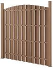 neu.holz Gartenzaun, &raquo;Siero&laquo; Lamellenzaun Rund WPC Sichtschutz 180x(165-180)cm