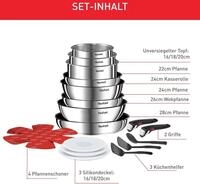 Tefal Topf-Set Tefal Ingenio Emotion 20-tlg. Topf und Pfannenset, (20-tlg)