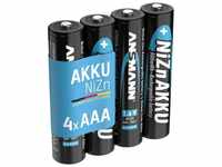ANSMANN AG Micro NiZn Akku AAA 1,6V 550mWh, wiederaufladbare Batterien - 4...