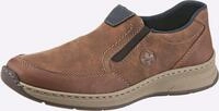 Slipper RIEKER, Herren, Gr. 44, braun (camel), Lederimitat, Basic, Schuhe Slipper