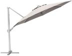 KETTLER Sonnenschirm EASY TURN Ampelschirm 300cm x 300cm, UPF50+, silber/ hellgrau