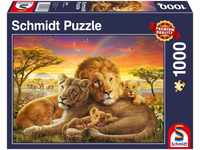 Schmidt-Spiele Kuschelnde Löwenfamilie 1000 Teile (58987)