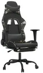 vidaXL Gaming-Stuhl, Gamer Stuhl mit Fu&szlig;st&uuml;tze Schwarz und Tarnfarben...