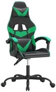 vidaXL Gaming-Stuhl Gaming-Stuhl Schwarz und Gr&uuml;n Kunstleder (1 St)