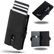 SLIMJACK Mini Geldb&ouml;rse Herren - echt Leder - M&uuml;nzfach RFID-Schutz - Cardholder -