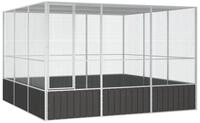 vidaXL Vogelk&auml;fig, Vogelk&auml;fig Anthrazit 302,5x324,5x211,5 cm Verzinkter Stahl