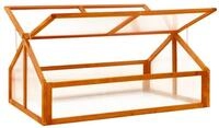 vidaXL Gew&auml;chshaus, Treibhaus Braun 114x80x50 cm Tannenholz