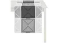 Apelt Loft Style Verona Tischläufer - anthrazit/weiß - 44x140 cm