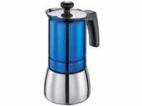 Cilio Espressokocher Espressokocher Kaffeebereiter Induktionsgeeignet blau 4T...