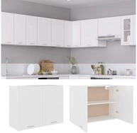 vidaXL K&uuml;chenbuffet vidaXL H&auml;ngeschrank Lyon Wei&szlig; 80x31x60 cm Holzwerkstoff