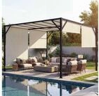 MCW Pergola Beja-4x3, BxTxH: 305x405x212 cm, mit Schiebedach, mit Wasserablauf&ouml;sen,