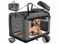 Lovpet Tiertransportbox bis 23 kg, Hundebox Hundetransportbox faltbar...