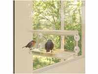 vidaXL Vogelhaus Fenster-Futterstellen für Vögel 2 Stk. Acryl 30x12x15 cm