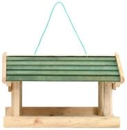 vidaXL Futterspender, Vogelfutterhaus Massivholz 35x29,5x21 cm