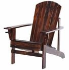 Outsunny Gartenstuhl Adirondack-Gartenstuhl mit Becherhalter (Terrassenstuhl, 1...