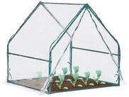 relaxdays Fr&uuml;hbeet Folienfr&uuml;hbeet PVC mit T&uuml;r