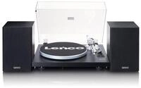 Lenco LS-500BK Plattenspieler (Riemenantrieb, Bluetooth, 60W RMS externe