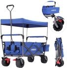 Arebos Bollerwagen faltbarer Handwagen mit Dach &ndash; Transportkarre f&uuml;r Garten &