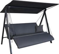 Angerer Freizeitm&ouml;bel Hollywoodschaukel Lounge Zip anthrazit, 3-Sitzer,