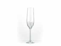 Crystalex Sektglas Viola Stone matt geschliffen 190 ml 6er Set Kristallglas,...