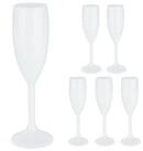 relaxdays Sektglas Sektgl&auml;ser Kunststoff 6er Set, Kunststoff
