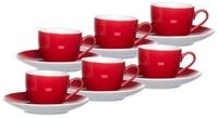 Ritzenhoff & Breker Tasse Doppio Espressotassen und -untertassen 80 ml, 12-tlg.,