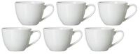 Ritzenhoff & Breker Tasse Bianco Kaffeetassen 430 ml 6er Set, 6-tlg., Porzellan