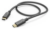 Hama Schnellladekabel mit 2x USB-C Anschluss schwarz, 1 m, USB Standard 2.0