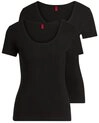 HUGO T-Shirt TWIN (Packung, 2-tlg., 2er-Pack) mit vertikalem Logodruck
