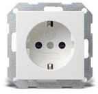GIRA Unterputz-Steckdose GIRA System 55, 445303, reinwei&szlig;, gl&auml;nzend, mit...
