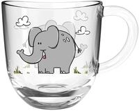 LEONARDO Tasse BAMBINI, Tasse, Transparent, Grau, 280 ml, Glas