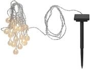 STAR TRADING LED-Lichterkette LED Solar Lichterkette 20 Mini Kugeln B&auml;lle 4,75m