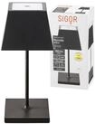 SIGOR LED Tischleuchte Tischleuchte NUINDIE Mini Nachtschwarz eckig, Dimmbar, 1...