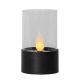 STAR TRADING LED Windlicht LED Solar Kerze Windlicht Tischleuchte 14cm 8,5cm