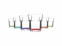 LAV 6 teiliges farbiges Gläser-Set "Serie CORAL ARAS" 305 ml