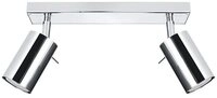 SOLLUX lighting Deckenleuchte Deckenleuchte Ring 2 Chrom, Nicht enthalten