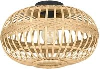 EGLO Deckenleuchte AMSFIELD Deckenlampe, Stahl und Holz, E27, Wohnzimmerlampe,