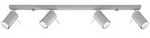 SOLLUX lighting Deckenleuchte Deckenleuchte Ring 4L Grau, Nicht enthalten grau...