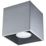 SOLLUX lighting Deckenleuchte Deckenleuchte Quad 1 Grau, Nicht enthalten