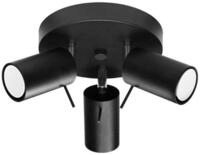 SOLLUX lighting Deckenleuchte Deckenleuchte Ring 3P Schwarz, Nicht enthalten