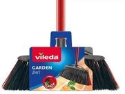 Vileda Staubbesen 2in1 Garden, Au&szlig;enbesen mit Stiel Garden B&uuml;rste im Freien...