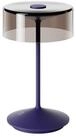 SIGOR LED Tischleuchte Akku-Glasleuchte NUMOTION pflaumenblau, Dimmbar, LED fest