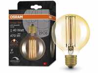 Osram LED Lampe ersetzt 40W E27 Globe - G80 in Gold 5,8W 470lm 2200K dimmbar...