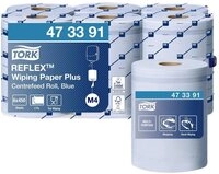 TORK Bienenwachst&uuml;cher TORK Reflex&trade; Starke Mehrzweck-Papierwischt&uuml;cher Blau...