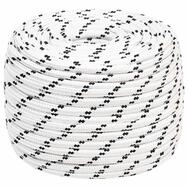 vidaXL Seil Bootsseil Geflochten Wei&szlig; 12 mmx100 m Polyester (1-tlg)