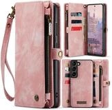 Wigento Handyh&uuml;lle F&uuml;r Samsung Galaxy S23 Multifunktion Teilbare Handy Tasche