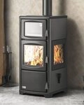 Teba Therm Kaminofen Kaminofen Backfach Herdplatte Panoramakamin TKS 19