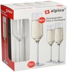 EDCO Glas Sektgl&auml;ser Set 6tlg. ALPINA, Glas